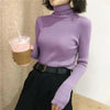 Vintage Style Autumn Winter Thick Sweater For Women Knitted Ribbed Pullover Sweater Long Sleeve Turtleneck Slim Jumper Soft Warm Pullover by Stevvex