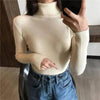 Vintage Style Autumn Winter Thick Sweater For Women Knitted Ribbed Pullover Sweater Long Sleeve Turtleneck Slim Jumper Soft Warm Pullover by Stevvex