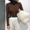 Vintage Style Autumn Winter Thick Sweater For Women Knitted Ribbed Pullover Sweater Long Sleeve Turtleneck Slim Jumper Soft Warm Pullover by Stevvex