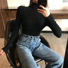Vintage Style Autumn Winter Thick Sweater For Women Knitted Ribbed Pullover Sweater Long Sleeve Turtleneck Slim Jumper Soft Warm Pullover by Stevvex