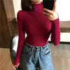 Vintage Style Autumn Winter Thick Sweater For Women Knitted Ribbed Pullover Sweater Long Sleeve Turtleneck Slim Jumper Soft Warm Pullover by Stevvex