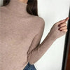 Vintage Style Autumn Winter Thick Sweater For Women Knitted Ribbed Pullover Sweater Long Sleeve Turtleneck Slim Jumper Soft Warm Pullover by Stevvex