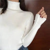 Vintage Style Autumn Winter Thick Sweater For Women Knitted Ribbed Pullover Sweater Long Sleeve Turtleneck Slim Jumper Soft Warm Pullover by Stevvex