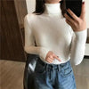 Vintage Style Autumn Winter Thick Sweater For Women Knitted Ribbed Pullover Sweater Long Sleeve Turtleneck Slim Jumper Soft Warm Pullover by Stevvex