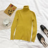 Vintage Style Autumn Winter Thick Sweater For Women Knitted Ribbed Pullover Sweater Long Sleeve Turtleneck Slim Jumper Soft Warm Pullover by Stevvex