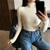 Vintage Style Autumn Winter Thick Sweater For Women Knitted Ribbed Pullover Sweater Long Sleeve Turtleneck Slim Jumper Soft Warm Pullover by Stevvex