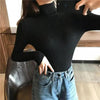 Vintage Style Autumn Winter Thick Sweater For Women Knitted Ribbed Pullover Sweater Long Sleeve Turtleneck Slim Jumper Soft Warm Pullover by Stevvex