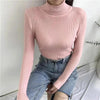 Vintage Style Autumn Winter Thick Sweater For Women Knitted Ribbed Pullover Sweater Long Sleeve Turtleneck Slim Jumper Soft Warm Pullover by Stevvex