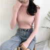 Vintage Style Autumn Winter Thick Sweater For Women Knitted Ribbed Pullover Sweater Long Sleeve Turtleneck Slim Jumper Soft Warm Pullover by Stevvex