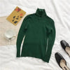 Vintage Style Autumn Winter Thick Sweater For Women Knitted Ribbed Pullover Sweater Long Sleeve Turtleneck Slim Jumper Soft Warm Pullover by Stevvex