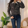 Vintage Style Autumn Winter Tweed Jackets For Women O-Neck Long Sleeve Loose Wool Coat Single Breasted Outwear For Girls by Stevvex