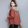 Vintage Style Women's Coat Hooded Jacket Long Sleeve Zipper Pockets Casual Windbreaker Basic Jackets Outerwear Plus Size 4XL E25 by Stevvex