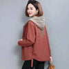 Vintage Style Women's Coat Hooded Jacket Long Sleeve Zipper Pockets Casual Windbreaker Basic Jackets Outerwear Plus Size 4XL E25 by Stevvex