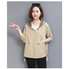 Vintage Style Women's Coat Hooded Jacket Long Sleeve Zipper Pockets Casual Windbreaker Basic Jackets Outerwear Plus Size 4XL E25 by Stevvex