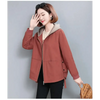 Vintage Style Women's Coat Hooded Jacket Long Sleeve Zipper Pockets Casual Windbreaker Basic Jackets Outerwear Plus Size 4XL E25 by Stevvex