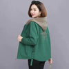 Vintage Style Women's Coat Hooded Jacket Long Sleeve Zipper Pockets Casual Windbreaker Basic Jackets Outerwear Plus Size 4XL E25 by Stevvex