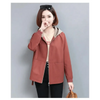 Vintage Style Women's Coat Hooded Jacket Long Sleeve Zipper Pockets Casual Windbreaker Basic Jackets Outerwear Plus Size 4XL E25 by Stevvex