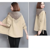 Vintage Style Women's Coat Hooded Jacket Long Sleeve Zipper Pockets Casual Windbreaker Basic Jackets Outerwear Plus Size 4XL E25 by Stevvex