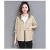 Vintage Style Women's Coat Hooded Jacket Long Sleeve Zipper Pockets Casual Windbreaker Basic Jackets Outerwear Plus Size 4XL E25 by Stevvex