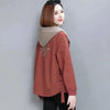 Vintage Style Women's Coat Hooded Jacket Long Sleeve Zipper Pockets Casual Windbreaker Basic Jackets Outerwear Plus Size 4XL E25 by Stevvex