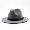 Vintage Winter Autumn Woolen Women Men Belt Buckle Fedora Hat Classic Wide Brim Floppy Hat Retro Warm Top Hat Vintage Cap Women Fedoras Durable Hat by Stevvex