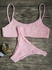 Vintage Women Push-up Padded Bra Bikini Set Pleated Swimsuit Women's Detachable Padded Cutout Push Up Striped Bikini Set Two Piece Swimsuit Swimming Beach Bathing Costume Classic Bikini Set by Stevvex