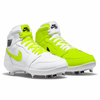 "Volt Mismatch" Jordan 1 Retro Cleats by Stadium Custom Kicks