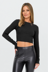Luxe Edge Leather-Look Crossover Flare Leggings