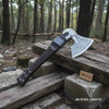 Viking Style Engraved Axe | Handcrafted Leather Wrapped Handle by JW SteelCrafts