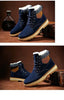 Warm Winter Mens Snow Boots Warm Fur Winter Shoes Mens Boots Footwear Ankle Boots Warm Fur Lined Winter Water-Resistan Waterproof Outdoor Snow Autumn Boots by Stevvex