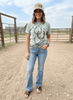 Western Checkered Horseshoe Graphic Tee by Wild Junkie
