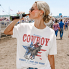 American Cowboy Graphic Tee – Vintage Western Rodeo Shirt by Hey Jude Graphic Tees