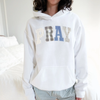 PRAY Patchwork Hoodie – Faith-Inspired Cozy Sweatshirt by Hey Jude Graphic Tees