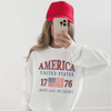 America United States 1776 Crewneck Sweatshirt by Hey Jude Graphic Tees