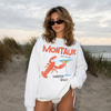 Montauk Lobster Graphic Sweatshirt | Coastal Cowgirl Crewneck | Beach Vacation Sweatshirt by Hey Jude Graphic Tees