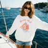 Yacht Club Sweatshirt – Coastal Graphic Crewneck by Hey Jude Graphic Tees