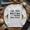 Knitting & 3 People Long Sleeve T-shirt by YarnMerch
