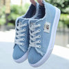 White Canvas Womens Sneakers Casual Fashion Denim Summer Elegant Women Sneakers by Stevvex