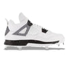 "White Cement" Jordan 4 Retro Metal Cleats by Stadium Custom Kicks