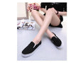White Couple Canvas Women Espadrilles Shoes Womens Flats Women Running Breathable White Casual Slip On Flats Comfortable Walking Casual Simple Espadrilles by Stevvex
