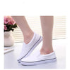 White Couple Canvas Women Espadrilles Shoes Womens Flats Women Running Breathable White Casual Slip On Flats Comfortable Walking Casual Simple Espadrilles by Stevvex