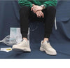 White Leather Sneakers For Men Breathable Casual Walking Sports Running Shoes Outdoor Travel Fitness Sneakers Comfortable Casual Shoes Outdoor Men Sneakers by Stevvex