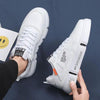 White Leather Sneakers For Men Breathable Casual Walking Sports Running Shoes Outdoor Travel Fitness Sneakers Comfortable Casual Shoes Outdoor Men Sneakers by Stevvex