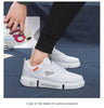 White Leather Sneakers For Men Breathable Casual Walking Sports Running Shoes Outdoor Travel Fitness Sneakers Comfortable Casual Shoes Outdoor Men Sneakers by Stevvex