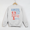 Maine Lobster Seafood Club Crewneck Sweatshirt – Coastal New England Lobster Graphic Pullover by Hey Jude Graphic Tees