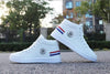White Men Winter Plush Shoes Boys Comfort Sneakers Leather High Top Sneakers Trendy Style Casual Shoes Fashion Sneakers Breathable Comfort Walking Shoes For Mens by Stevvex