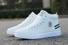 White Men Winter Plush Shoes Boys Comfort Sneakers Leather High Top Sneakers Trendy Style Casual Shoes Fashion Sneakers Breathable Comfort Walking Shoes For Mens by Stevvex
