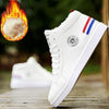 White Men Winter Plush Shoes Boys Comfort Sneakers Leather High Top Sneakers Trendy Style Casual Shoes Fashion Sneakers Breathable Comfort Walking Shoes For Mens by Stevvex