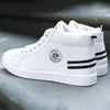 White Men Winter Plush Shoes Boys Comfort Sneakers Leather High Top Sneakers Trendy Style Casual Shoes Fashion Sneakers Breathable Comfort Walking Shoes For Mens by Stevvex