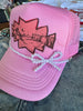 White Pearl Bow Trucker Hat Chain by Wild Junkie